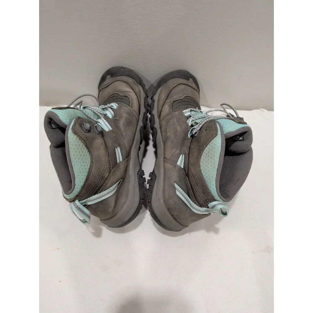 Keen Big Kids' Ridge Flex Waterproof Boots - Grey/Blue Sz 4